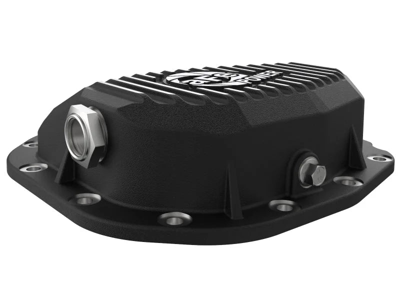 aFe Pro Series Rear Differential Cover Black w/ Fins 15-19 Ford F-150 (w/ Super 8.8 Rear Axles) - Back View