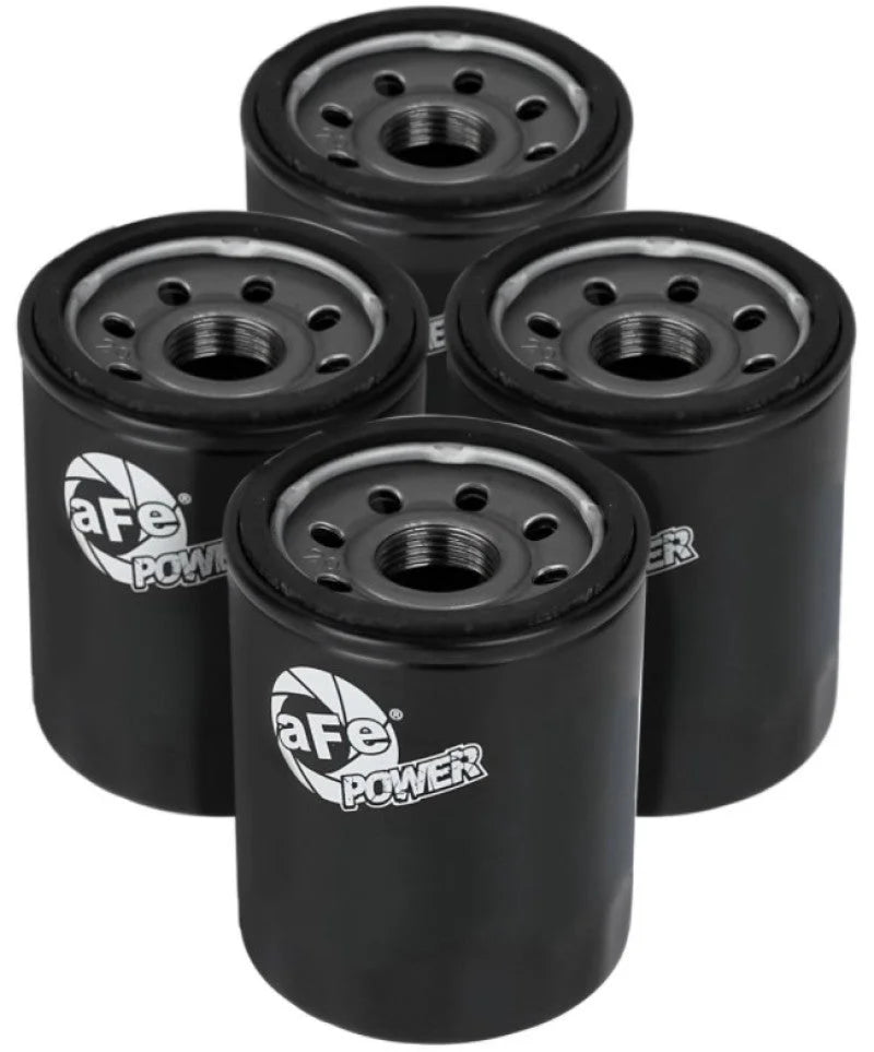 aFe ProGuard HD Oil Filter; 19-20 GM Silverado 1500; L4 2.7L - 4 Pack - Back View