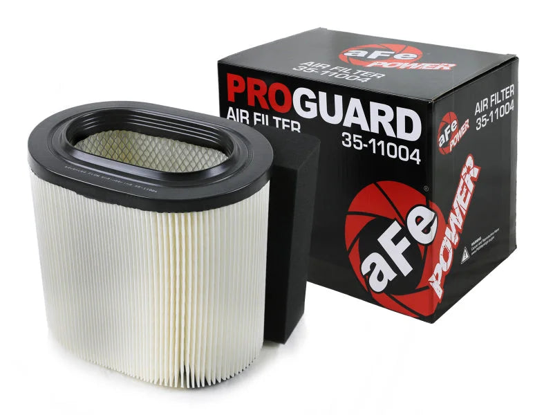 aFe ProGuard OE Replacement Air Filter 17-19 Ford Diesel Trucks 6.7L (td) - Back View
