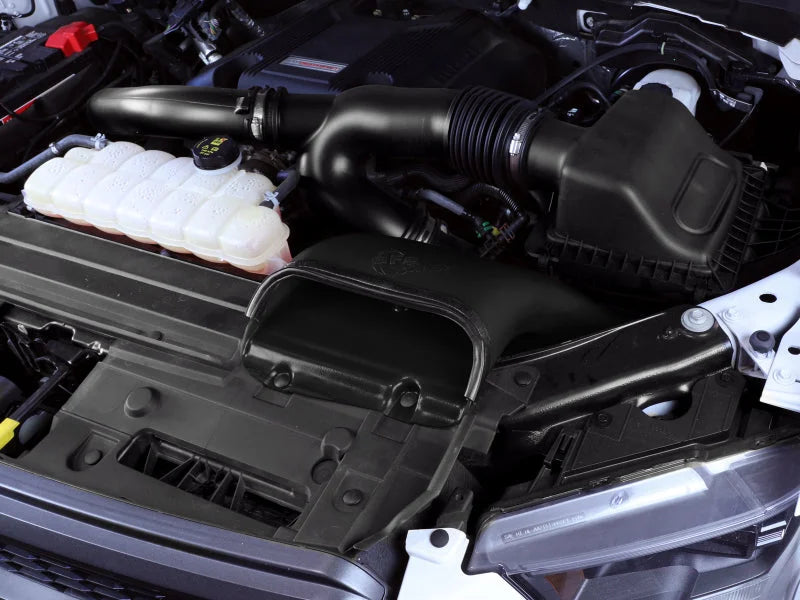 aFe Quantum Cold Air Intake System Scoop 15-18 Ford F150 EcoBoost V6-3.5L/2.7L - Side View