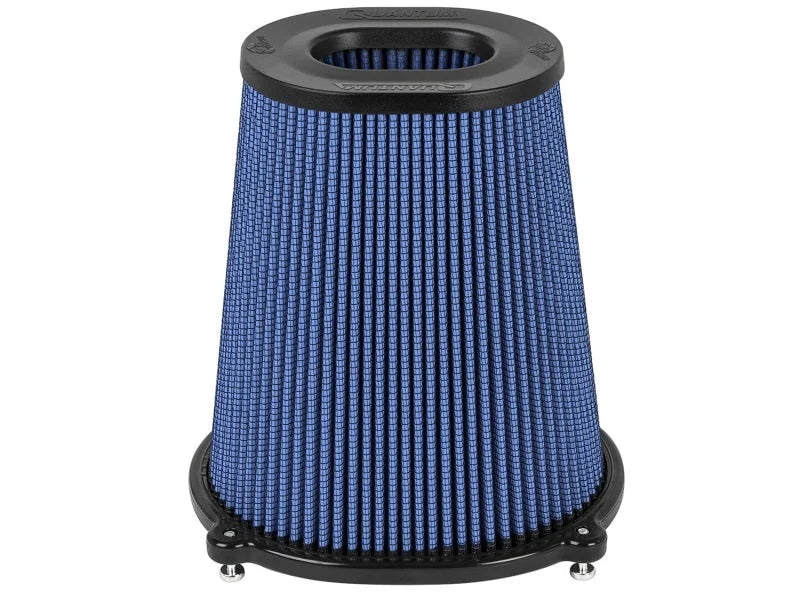 aFe Quantum Pro-5 R Air Filter Inverted Top - 5.5inx4.25in Flange x 9in Height - Oiled P5R - Side View