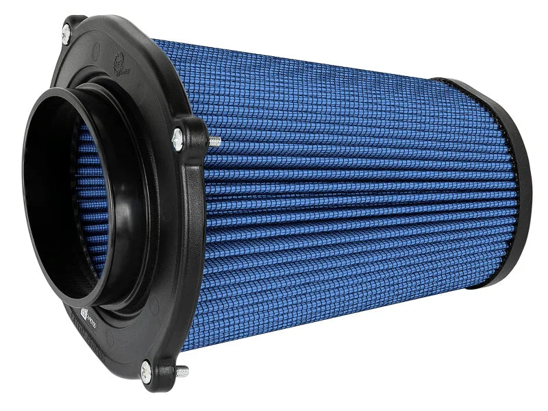aFe Quantum Pro-5 R Air Filter Inverted Top - 5.5inx4.25in Flange x 9in Height - Oiled P5R - Back View