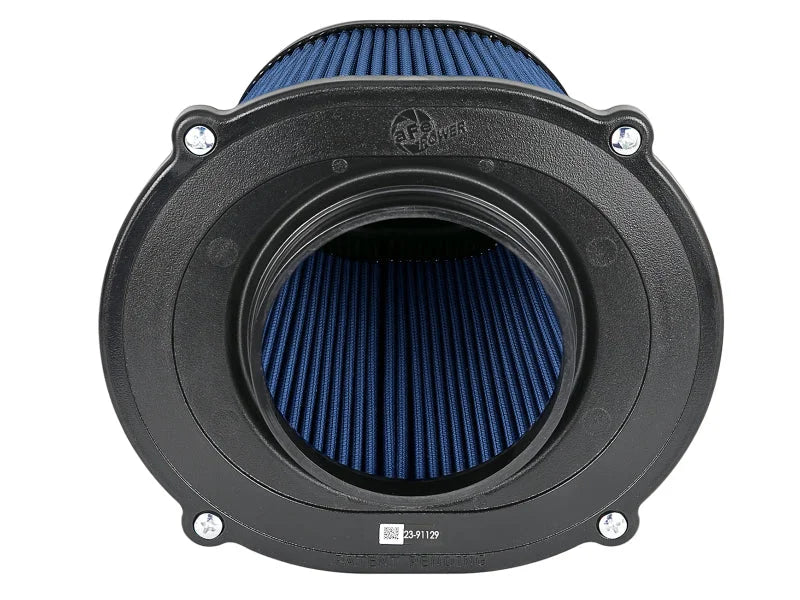 aFe Quantum Pro-5 R Air Filter Inverted Top - 5in Flange x 9in Height - Oiled P5R - Side View