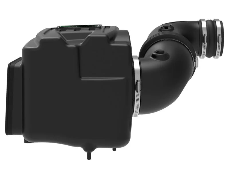 aFe Quantum Pro 5R Cold Air Intake System 08-10 GM/Chevy Duramax V8-6.6L LMM - Oiled - Side View