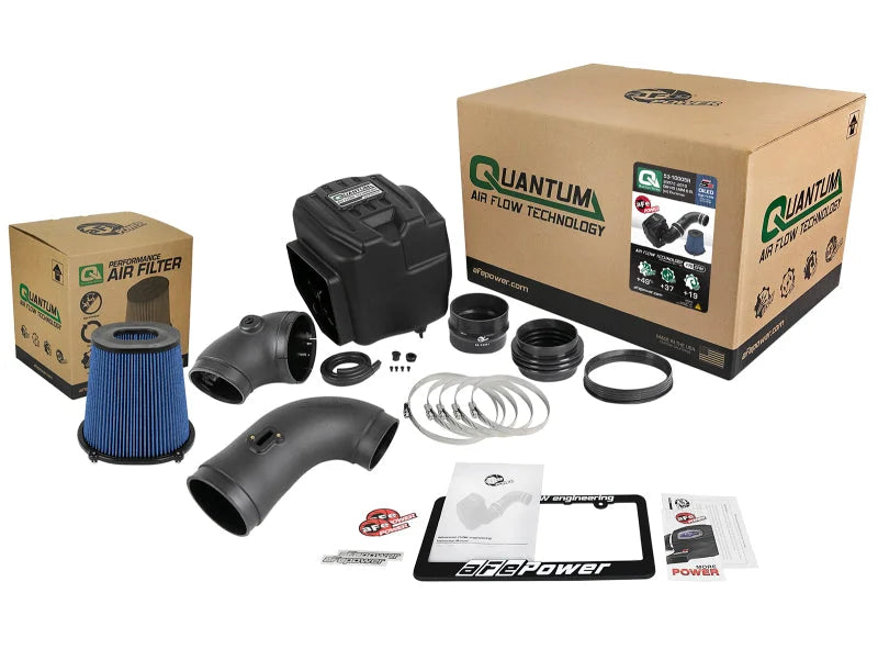 aFe Quantum Pro 5R Cold Air Intake System 08-10 GM/Chevy Duramax V8-6.6L LMM - Oiled - Additional View 7