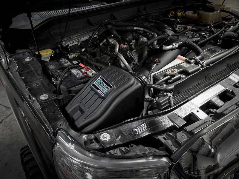 aFe Quantum Pro 5R Cold Air Intake System 11-16 Ford Powerstroke V8-6.7L - Oiled - Side View