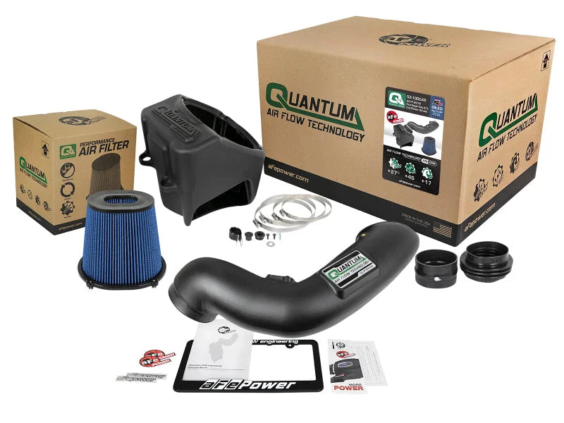 aFe Quantum Pro 5R Cold Air Intake System 17-18 Ford Powerstroke V8-6.7L - Oiled - Additional View 5