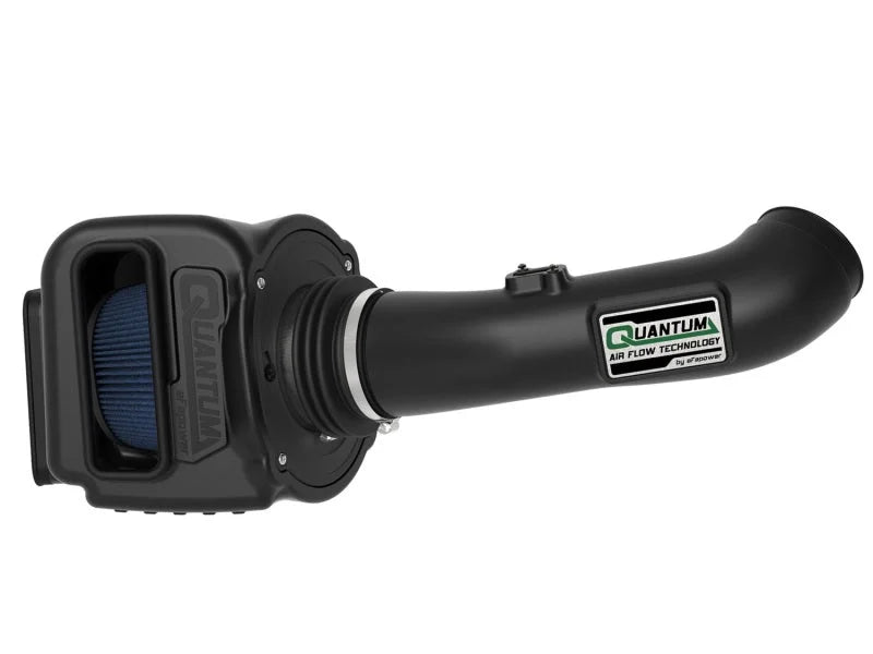aFe Quantum Pro 5R Cold Air Intake System 17-18 GM/Chevy Duramax V6-6.6L L5P - Oiled - Installation View