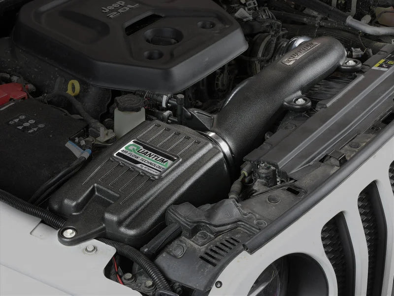 aFe Quantum Pro 5R Cold Air Intake System 18-20 Jeep Wrangler JL L4-2.0L (t) - Side View