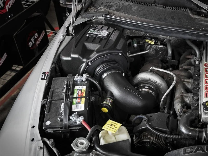 aFe Quantum Pro 5R Cold Air Intake System 94-02 Dodge Cummins L6-5.9L - Oiled - Side View