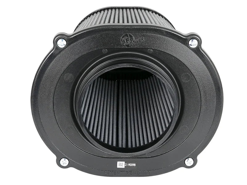 aFe Quantum Pro DRY S Air Filter Flat Top - 5in Flange x 9in Height - Main Product View
