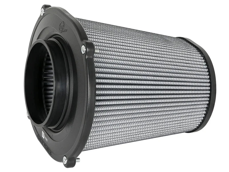 aFe Quantum Pro DRY S Air Filter Flat Top - 5in Flange x 9in Height - Side View