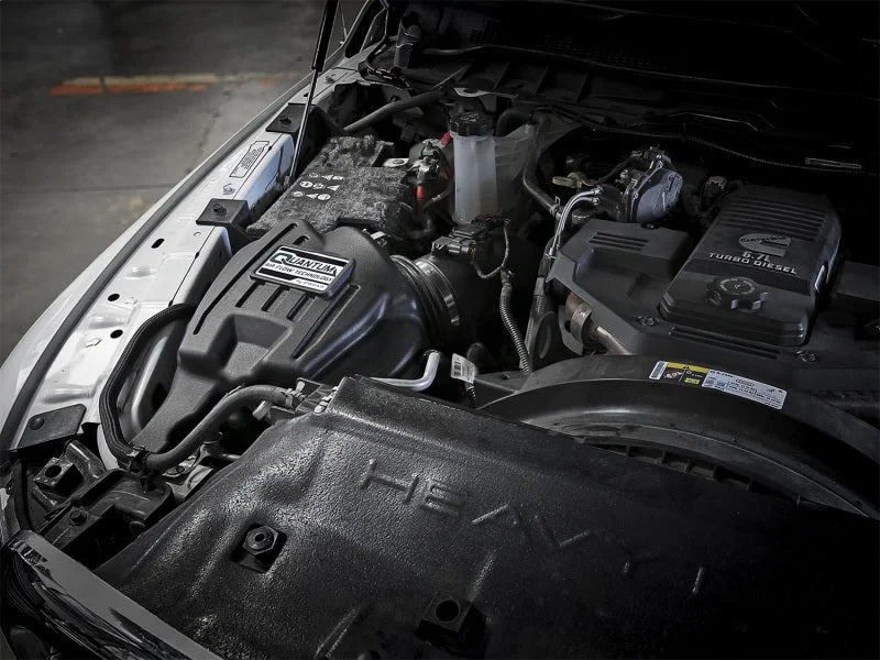 aFe Quantum Pro DRY S Cold Air Intake System 13-18 Dodge Cummins L6-6.7L - Dry - Side View
