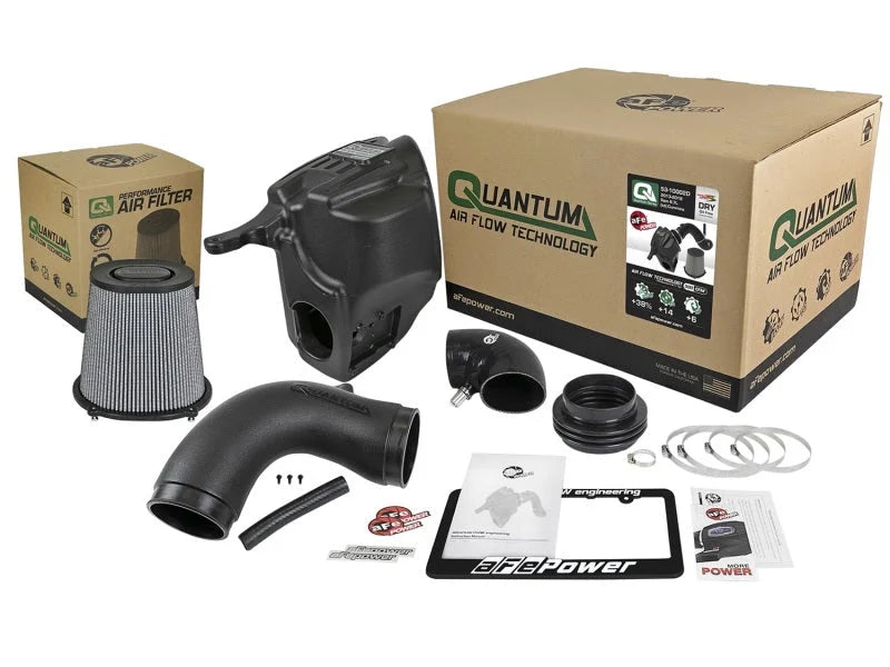 aFe Quantum Pro DRY S Cold Air Intake System 13-18 Dodge Cummins L6-6.7L - Dry - Additional View 5