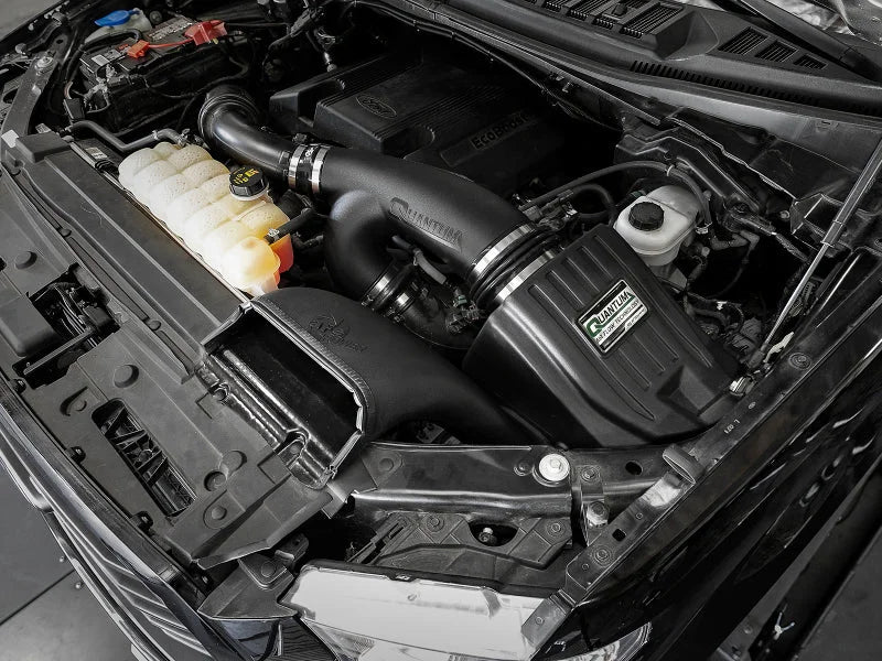 aFe Quantum Pro DRY S Cold Air Intake System 15-18 Ford F150 EcoBoost V6-3.5L/2.7L - Dry - Side View