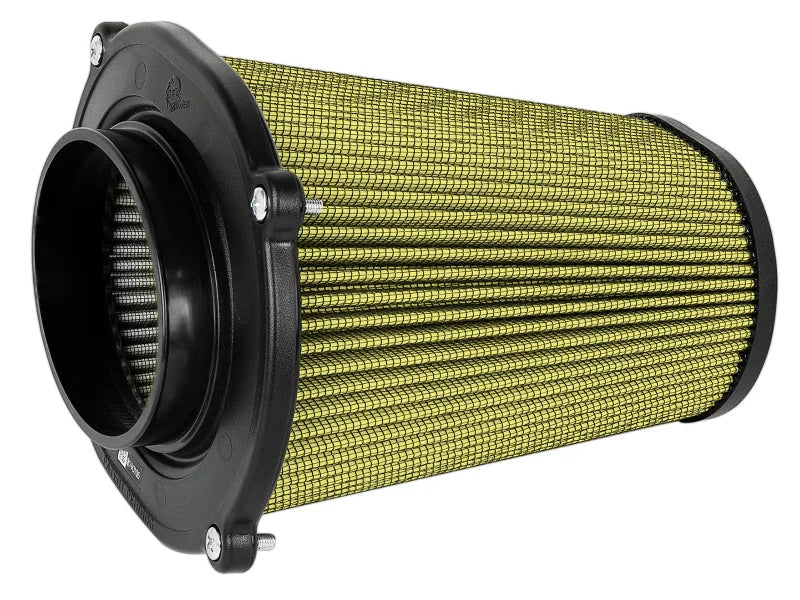 aFe Quantum Pro Guard 7 Air Filter Inverted Top - 5.5inx4.25in Flange x 9in Height - Dry PG7 - Side View