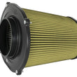 Load image into Gallery viewer, aFe Quantum Pro-Guard 7 Air Filter Inverted Top - 5in Flange x 9in Height - Oiled PG7 - Back View