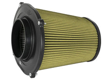 Load image into Gallery viewer, aFe Quantum Pro-Guard 7 Air Filter Inverted Top - 5in Flange x 9in Height - Oiled PG7 - Back View