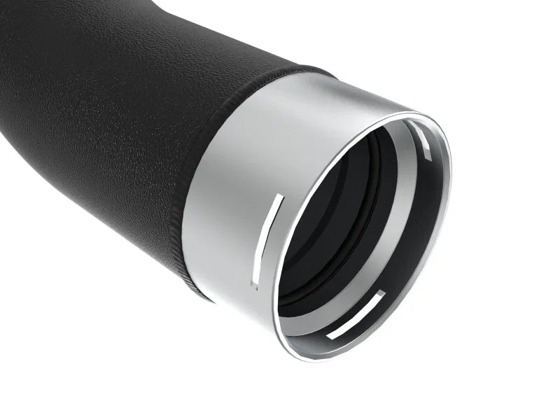 aFe RAM 1500 20-22 V6-3.0L (td) BladeRunner 2-1/2 in & 3in Aluminum Hot & Cold Charge Pipe Kit Black - Side View