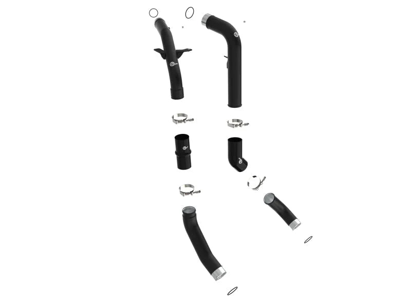 aFe RAM 1500 20-22 V6-3.0L (td) BladeRunner 2-1/2 in & 3in Aluminum Hot & Cold Charge Pipe Kit Black - Additional View 6