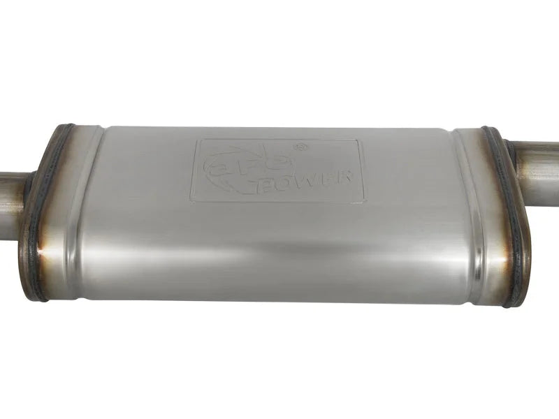 aFe ROCK BASHER 2.5in 409 SS Cat-Back Exhaust - 99-04 Toyota Tacoma L4-2.4L / V6-3.4L - Back View