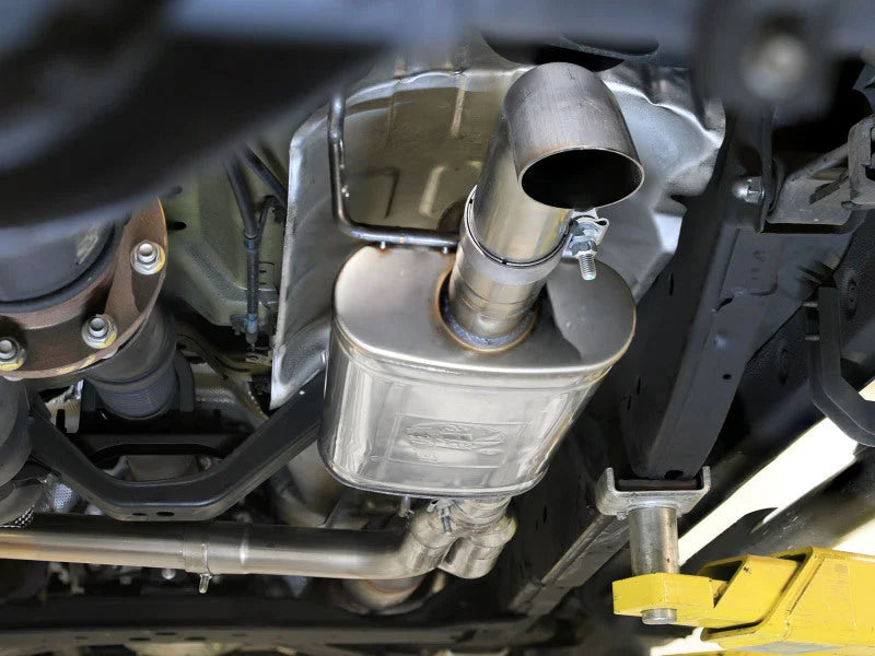 aFe ROCK BASHER SS Cat-Back Exhaust System fits 2022-2026 Nissan Frontier V6 - Side View