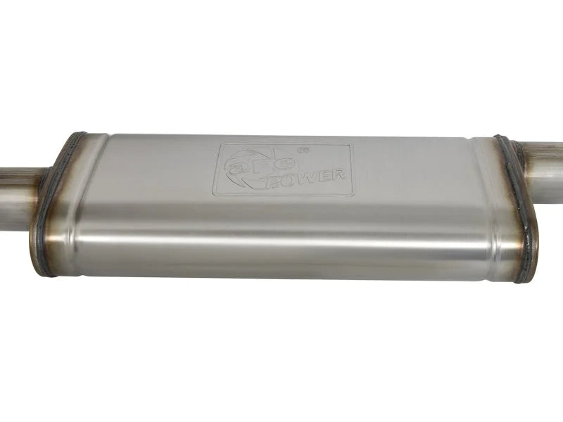 aFe ROCK Basher Exhaust Cat-Back 3in SS-409 2020 Jeep Gladiator (JT) V6-3.6L - Back View