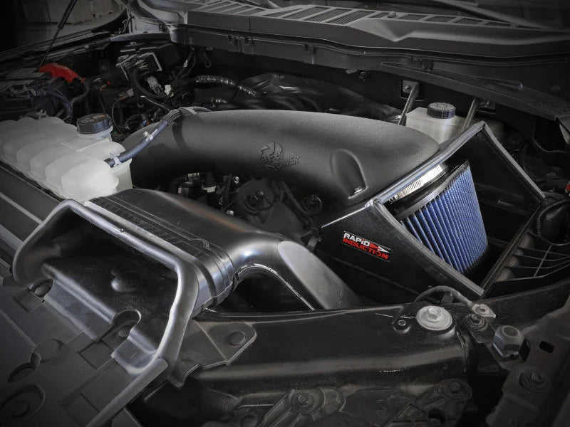 aFe Rapid Induction Cold Air Intake System w/Pro 5R Filter 2021+ Ford F-150 V8-5.0L - Side View