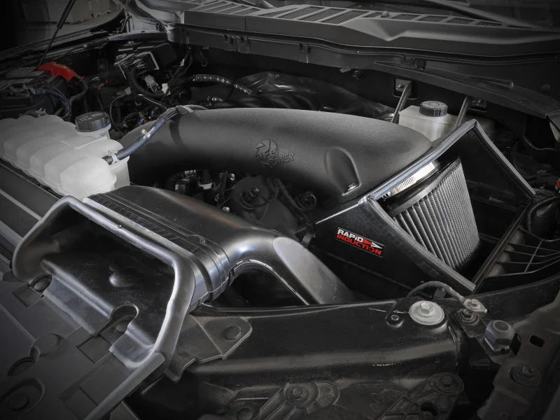 aFe Rapid Induction Cold Air Intake System w/Pro DRY S Filter 2021+ Ford F-150 V8-5.0L - Side View