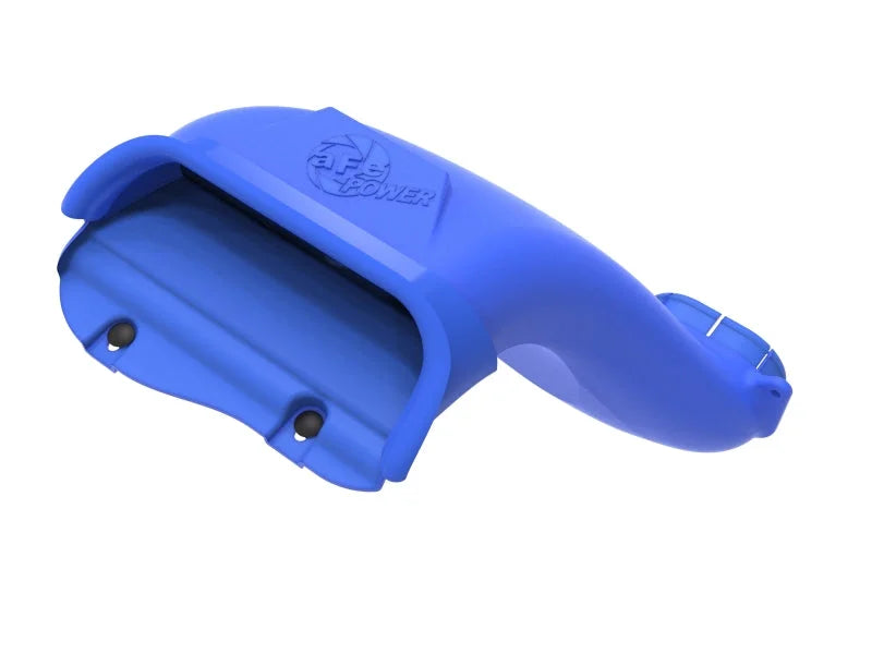 aFe Rapid Induction Dynamic Air Scoop 2021+ Ford F-150V6/V8 - Blue - Main Product View
