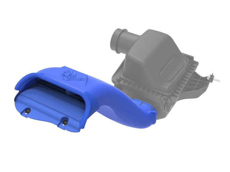 aFe Rapid Induction Dynamic Air Scoop 2021+ Ford F-150V6/V8 - Blue - Side View
