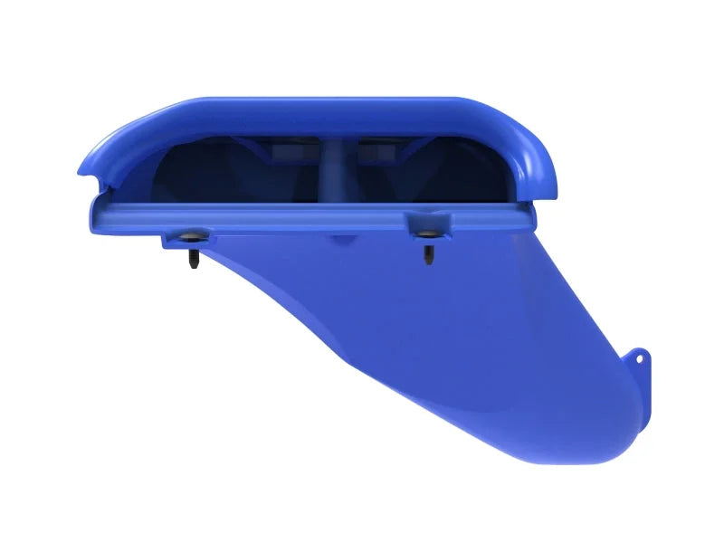 aFe Rapid Induction Dynamic Air Scoop 2021+ Ford F-150V6/V8 - Blue - Installation View