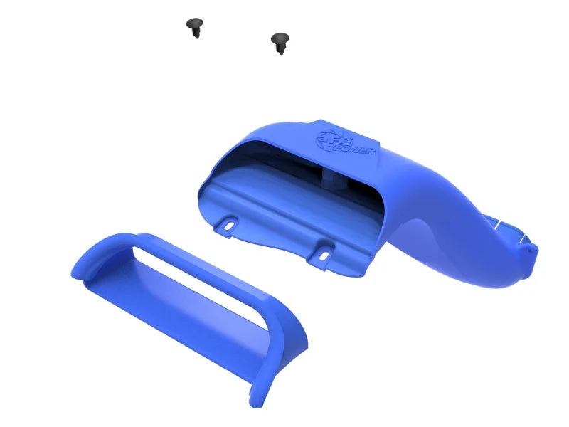 aFe Rapid Induction Dynamic Air Scoop 2021+ Ford F-150V6/V8 - Blue - Additional View 6
