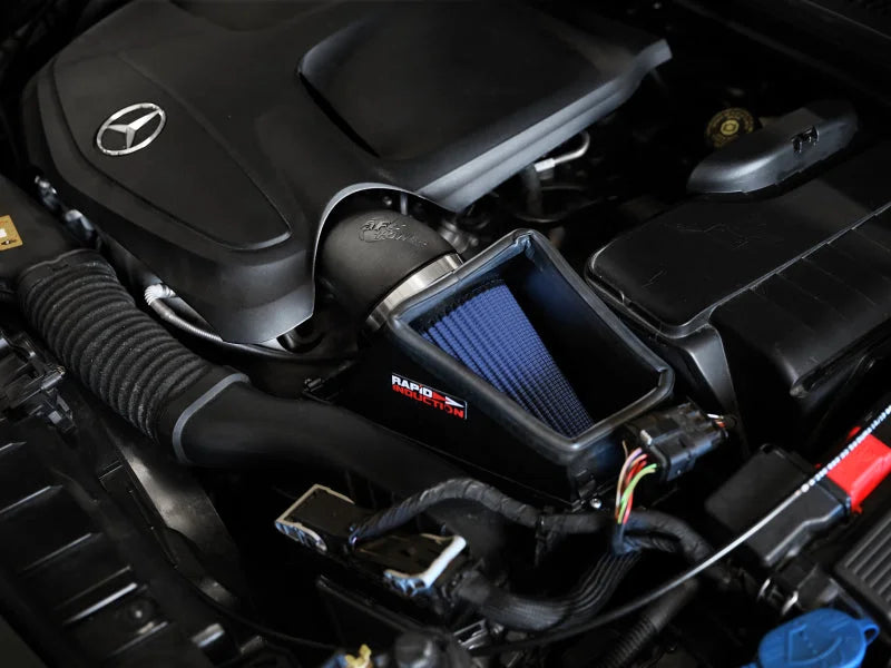 aFe Rapid Induction Pro 5R Cold Air Intake System 14-19 Mercedes-Benz CLA250 L4-2.0L (t) - Side View