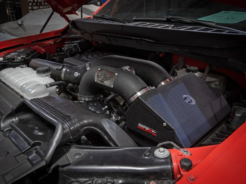 aFe Rapid Induction Pro 5R Cold Air Intake System 21-22 Ford F-150 Raptor V6-3.5L (tt) - Side View