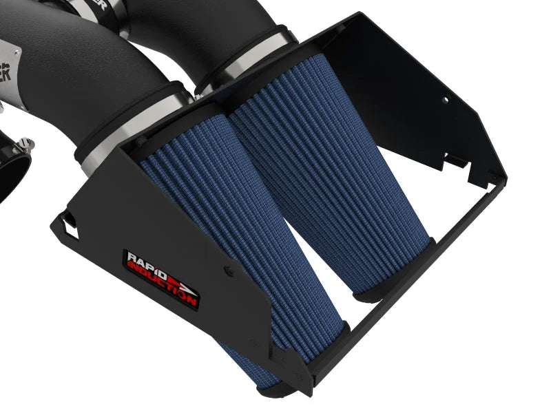 aFe Rapid Induction Pro 5R Cold Air Intake System 21-22 Ford F-150 Raptor V6-3.5L (tt) - Back View