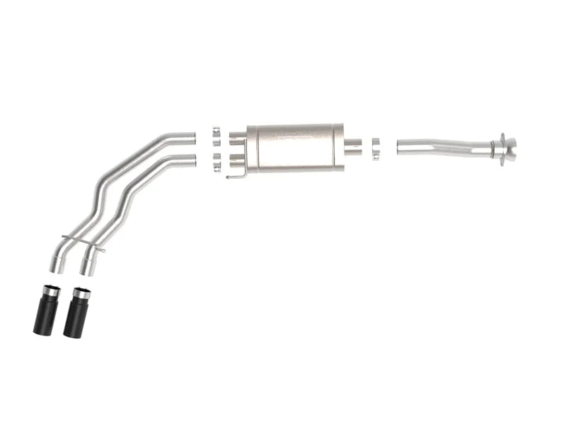 aFe Rebel 3in 409 SS Cat-Back Exhaust 2021 Ford F-150 V6 2.7L/3.5L (tt)/V8 5.0L w/ Black Tips - Additional View 7