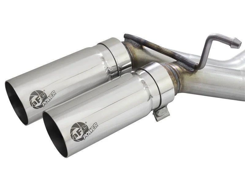 aFe Rebel 3in 409 SS Cat-Back Exhaust 2021 Ford F-150 V6 2.7L/3.5L (tt)/V8 5.0L w/ Polished Tips - Installation View