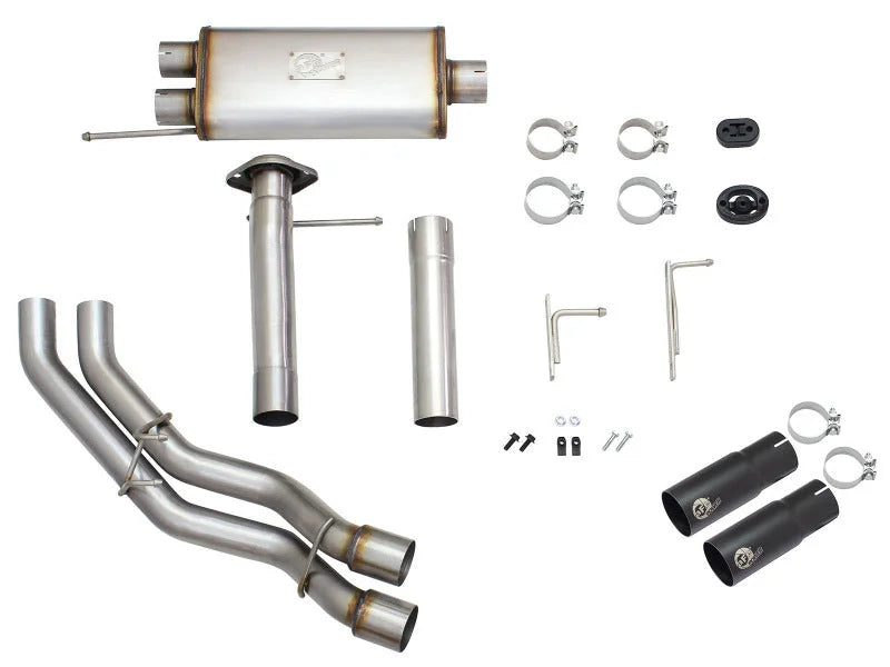 aFe Rebel Exhausts 3in SS Cat-Back 09-14 Ford F-150 4.6/5.0/5.4L w/ Black Tips - Additional View 5