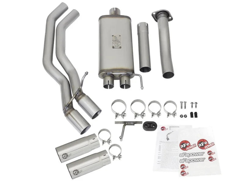 aFe Rebel Exhausts 3in SS Cat-Back 15-16 Ford F-150 EcoBoost V6 2.7/3.5L V8 5.0L w/ Polished Tips - Installation View