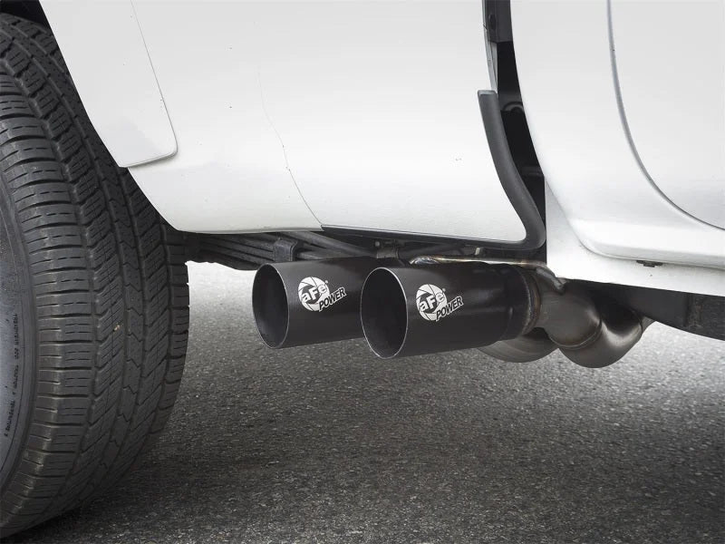 aFe Rebel Exhausts Cat-Back SS 16 Toyota Tacoma V6-3.5L w/ Black Tips - Side View