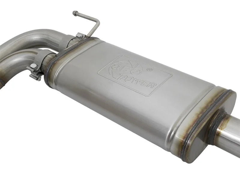 aFe Rebel Exhausts Cat-Back SS w/Polished Tip 16 Toyota Tacoma V6-3.5L - Back View
