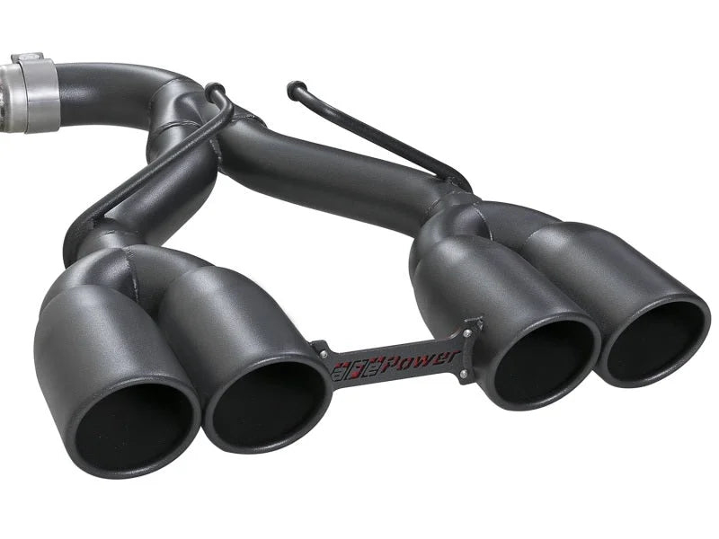aFe Rebel Series 2.5in. 304 SS C/B Exhaust System 2018 Jeep Wrangler (JL) V6-3.6L - Black Tip - Additional View 8
