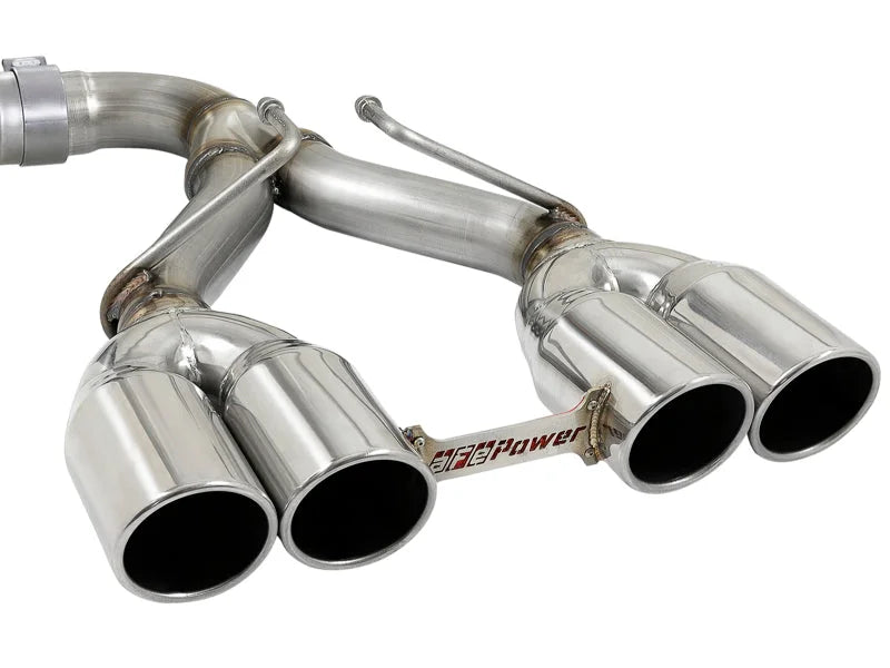 aFe Rebel Series 2.5in. 304 SS C/B Exhaust System 2018 Jeep Wrangler (JL) V6-3.6L - Polished Tip - Additional View 9