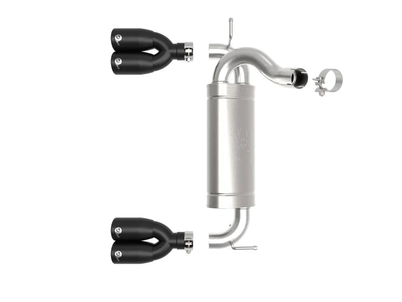 aFe Rebel Series 2.5in 409 SS Axle-Back Exhaust System Black 07-18 Jeep Wrangler (JK) V6-3.6L/3.8L - Additional View 9