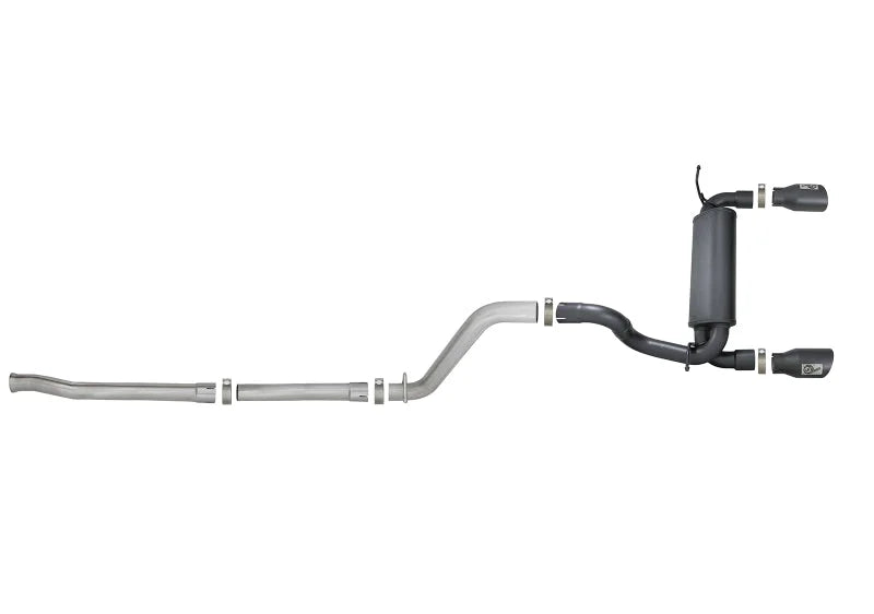 aFe Rebel Series 2.5in 409 SS Cat-Back Exhaust w/ Black Tips 18-19 Jeep Wrangler (JL) V6 3.6L - Additional View 6