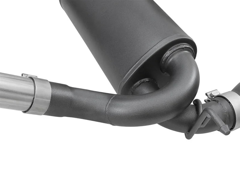 aFe Rebel Series 2.5in 409 SS Cat-Back Exhaust w/ Black Tips 2007+ Jeep Wrangler (JK) V6 3.6L/3.8L - Additional View 8