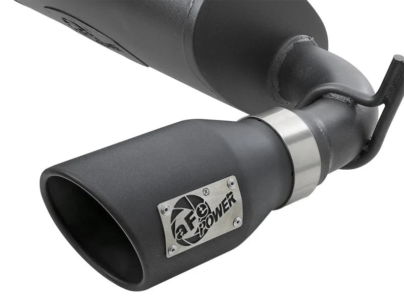 aFe Rebel Series 2.5in 409 SS Cat-Back Exhaust w/ Black Tips 2007+ Jeep Wrangler (JK) V6 3.6L/3.8L - Additional View 9