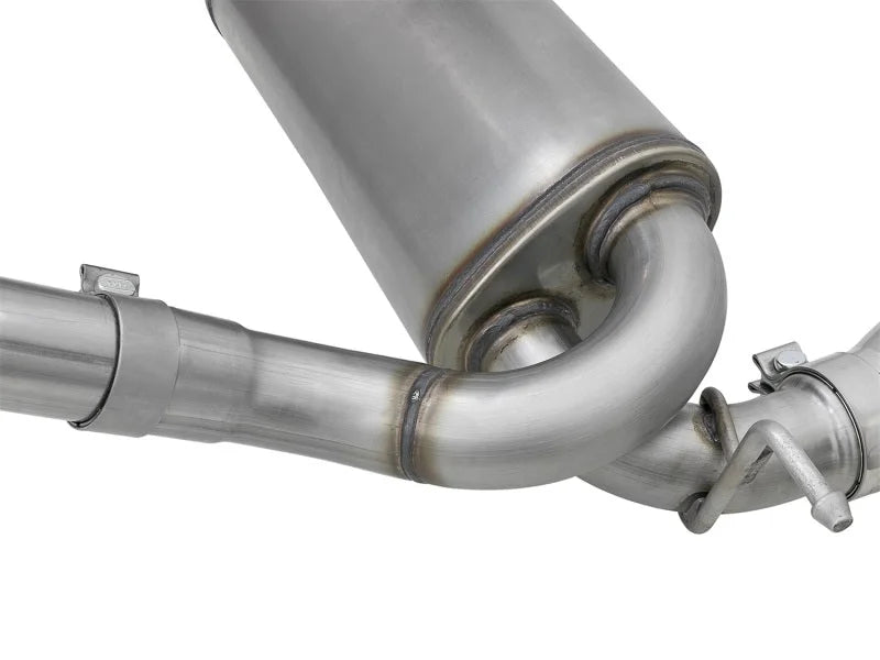 aFe Rebel Series 2.5in 409 SS Cat-Back Exhaust w/ Polished Tips 07+ Jeep Wrangler (JK) V6 3.6L/3.8L - Additional View 6