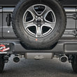 Load image into Gallery viewer, aFe Rebel Series 2.5in 409 SS Cat-Back Exhaust w/ Polished Tips 2018+ Jeep Wrangler (JL) V6 3.6L - Side View
